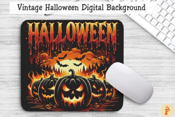 Download Vintage Halloween Digital Background - Halloween Collection