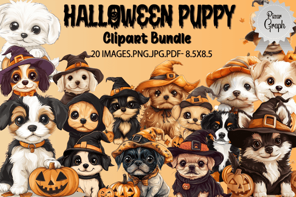Download Halloween Puppy Clipart Bundle - Halloween Collection