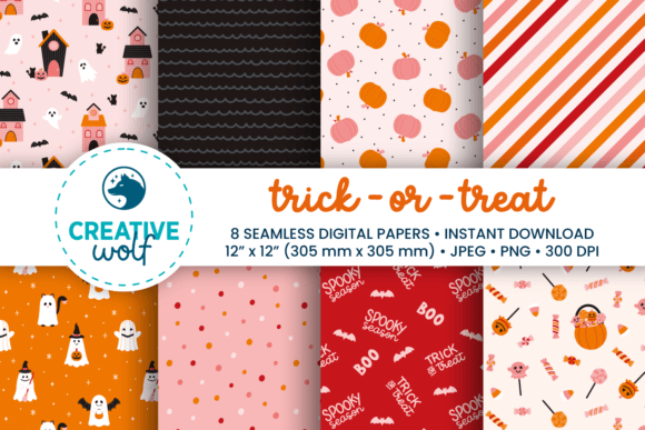 Download Trick-or-treat Halloween Patterns - Treat Collection