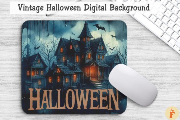Download Vintage Halloween Digital Background - Halloween Collection