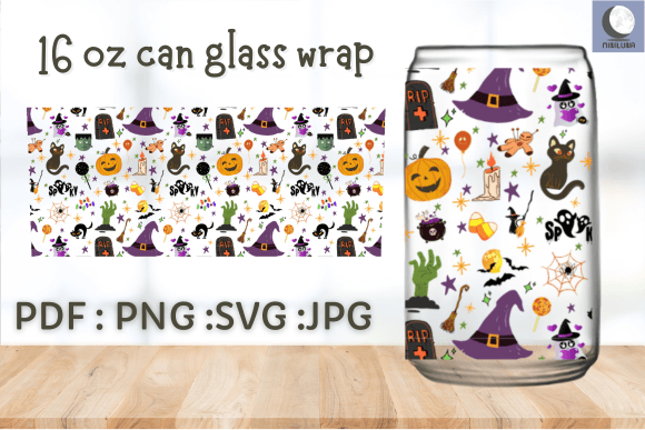 Download 16 OZ CANGLASS WRAP HALLOWEEN 2023 - Halloween Collection