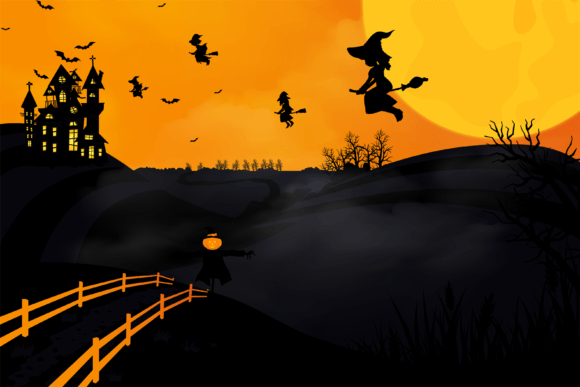 Download Halloween Scenes with the Silhouette Art - Halloween Collection