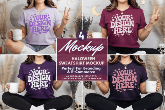 Download Halloween Sweatshirt Mockup, Autumn Png - Halloween Collection