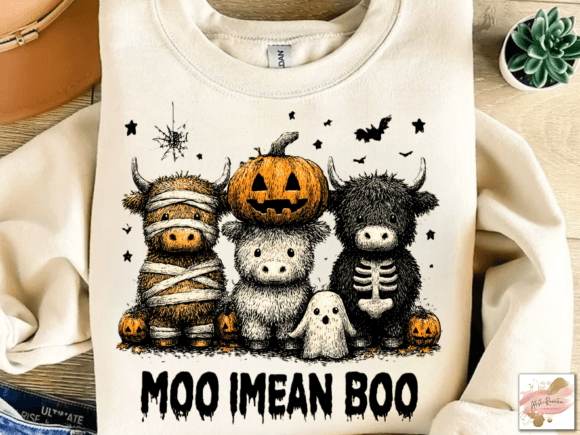 Download Spooky Halloween Highland Cow Png - Halloween Collection