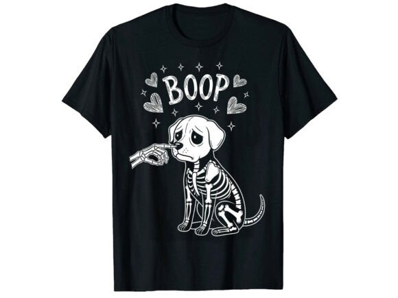 Download Boop Skeleton Dog Halloween T-Shirt - Halloween Collection