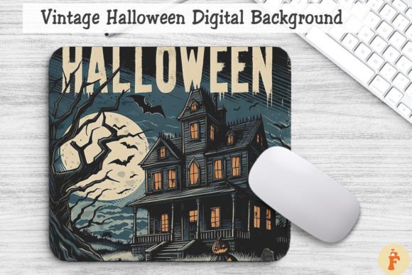 Download Vintage Halloween Digital Background - Halloween Collection