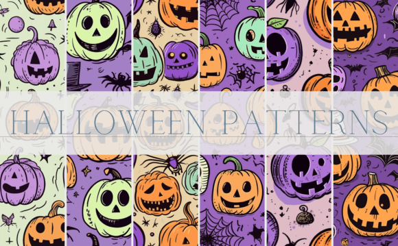 Download Halloween Ghost Seamless Patterns - Halloween Collection