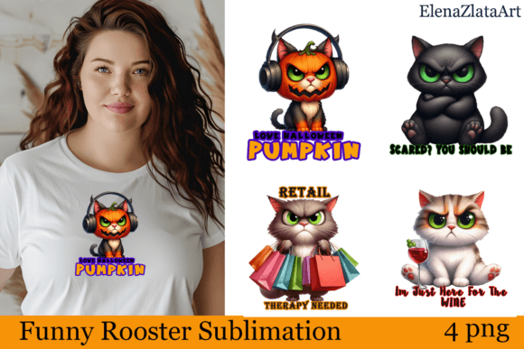 Download Sarcastic Cat Halloween Clipart Watercor - Halloween Collection