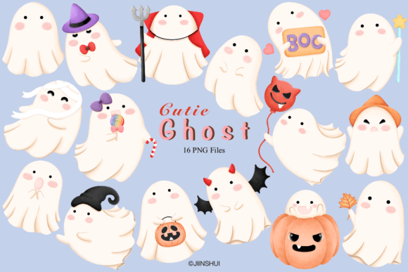 Download Cute Ghost Halloween, Spooky Clip Art - Halloween Collection
