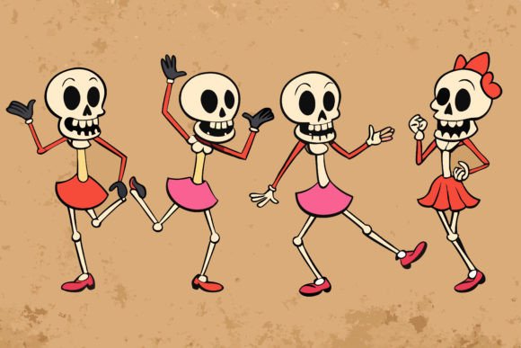 Download Dancing Skeletons Halloween Themed Art - Halloween Collection