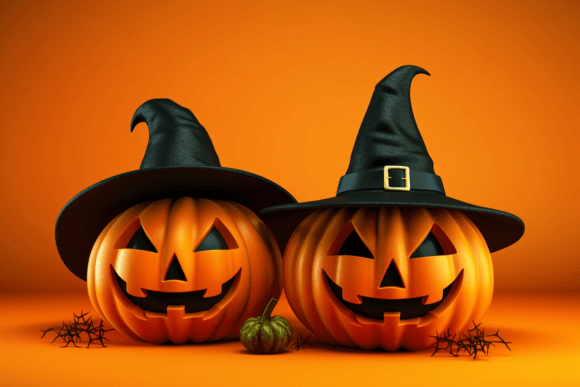 Download Spooky Halloween Pumpkins &amp; Witch Hats - Halloween Collection