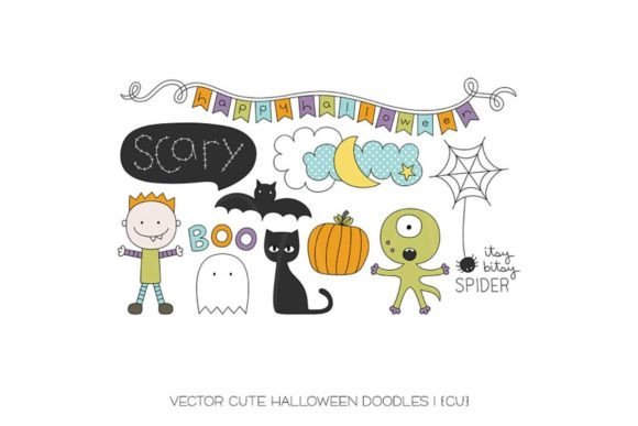 Download Cute Halloween Doodles 1 - Halloween Collection