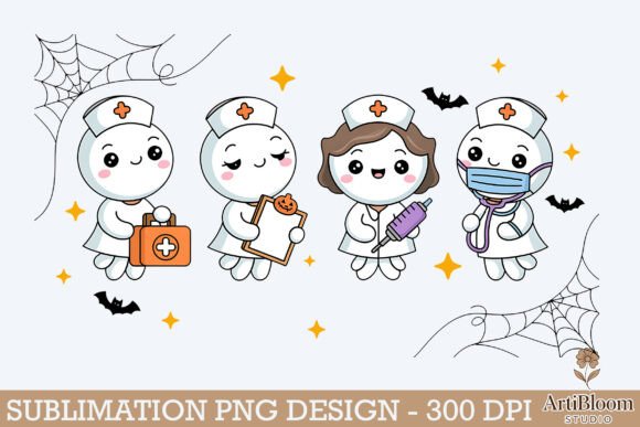 Download Nurse Ghost Spirit Halloween Design Png - Halloween Collection