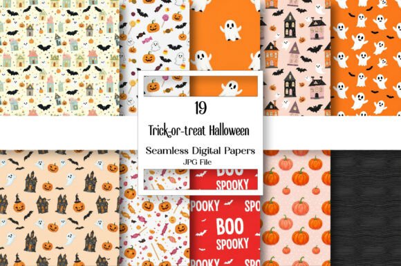 Download Trick-or-treat Halloween Patterns - Treat Collection