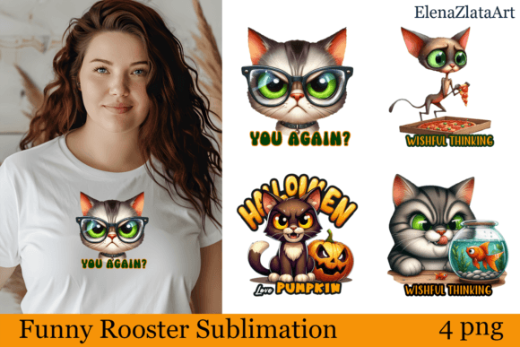 Download Sarcastic Cat Halloween Clipart Watercor - Halloween Collection