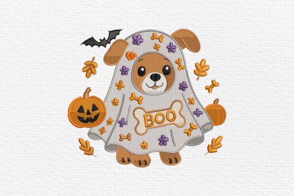 Download Halloween Dog in Ghost Costume - Halloween Collection