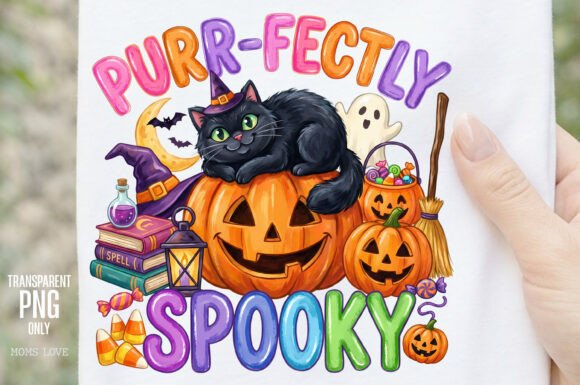 Download Purr-fectly Spooky Halloween PNG - Halloween Collection