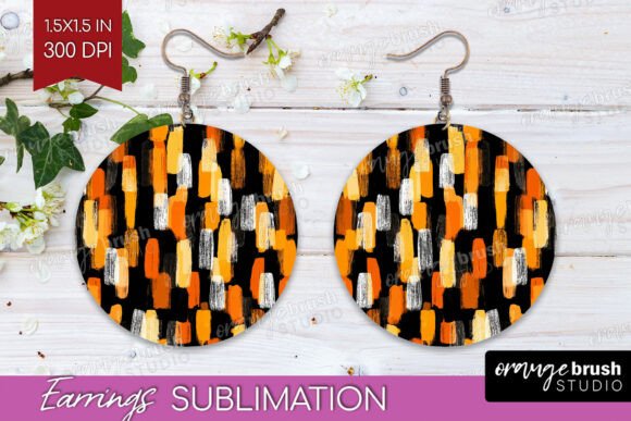 Download Halloween Round Earrings PNG Sublimation - Halloween Collection