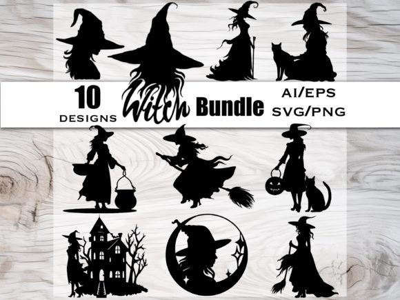 Download Witch SVG Bundle, Halloween Vector Art - Witch svg Collection