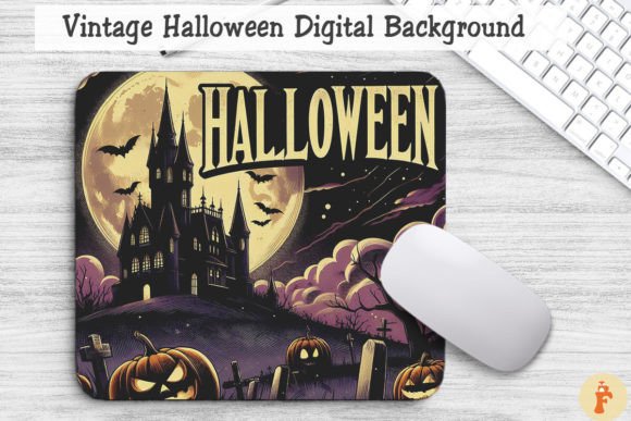 Download Vintage Halloween Digital Background - Halloween Collection