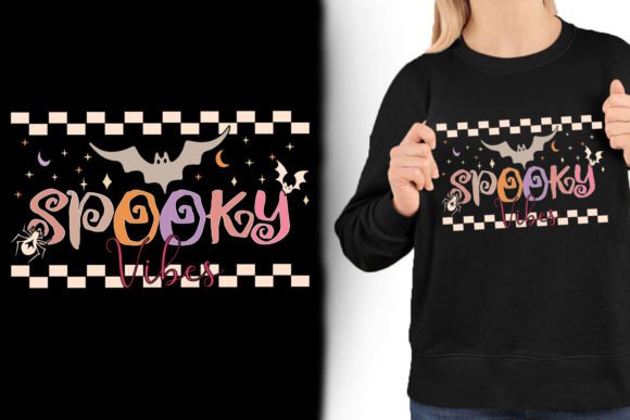 Download Spooky Vibes Retro Halloween Tee Design - Halloween Collection