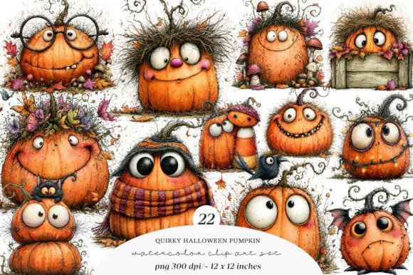 Download Whimsical Quirky Halloween Pumpkin Png - Halloween Collection