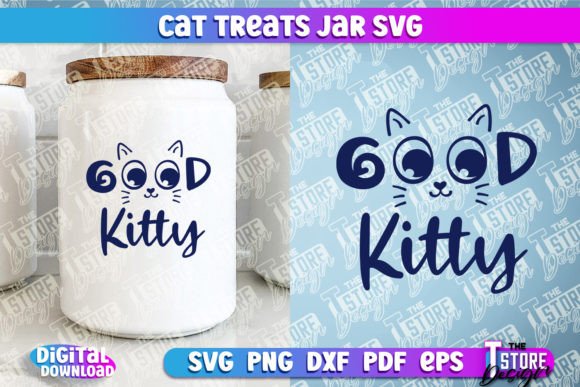 Download Cat Treat Jar SVG Design | Cat Treats - Treat Collection