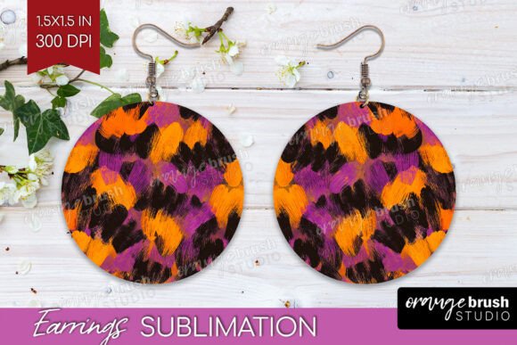 Download Halloween Round Earrings PNG Sublimation - Halloween Collection