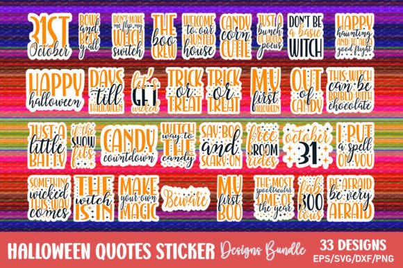 Download Halloween Quotes Sticker Bundle - Halloween Collection